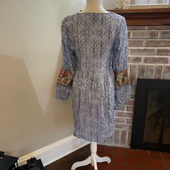 Anthropologie - Blue Bhanuni By Jyoti Linne Embroidered Tunic Casual Dre… - Picture 6 of 7
